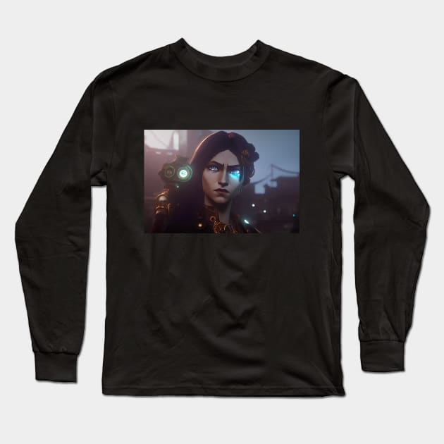 Female Game Character Long Sleeve T-Shirt by Mind Tribe